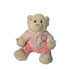 Retired Cubs Build A Bear  White Bear | MLB Pink Chicago Cubs T-shirt